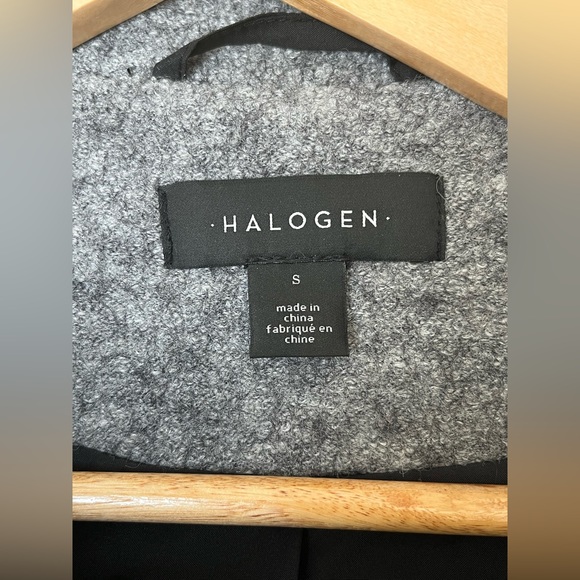 Halogen Women's Grey Wool Asymmetric Peacoat Jacket - Picture 6 of 7